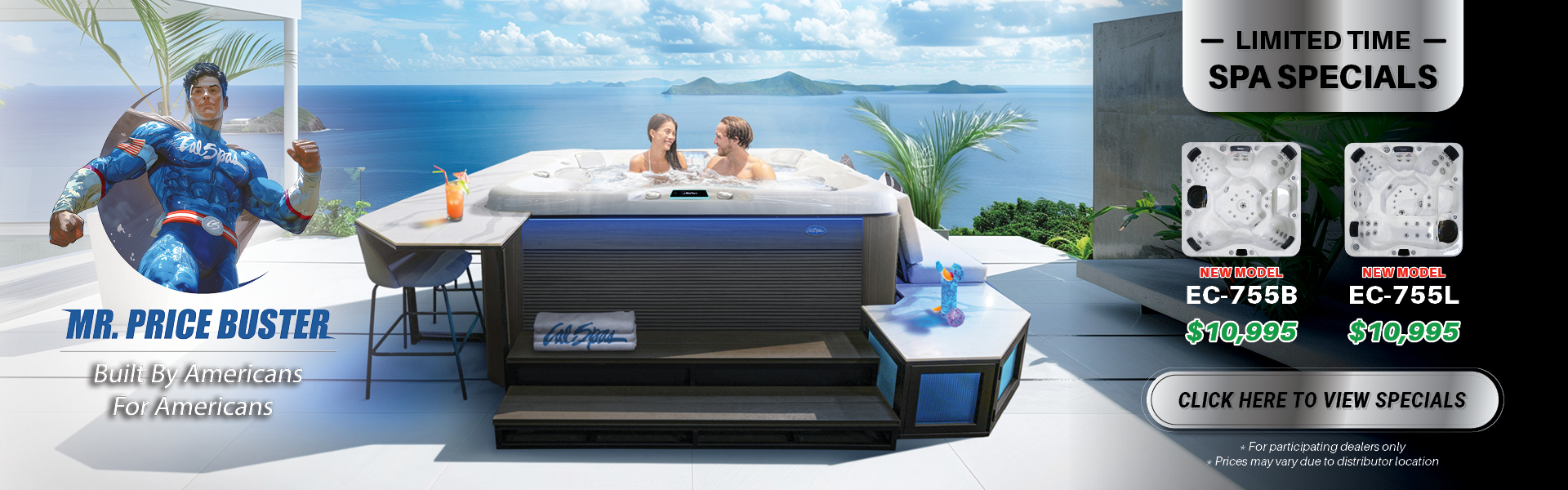 Calspas hot tub being used in a family setting - Santa Maria